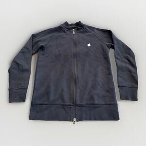Apple Mens Black Full Zip Store Employee Uniform Apple Logo Sweatshirt Size XS
